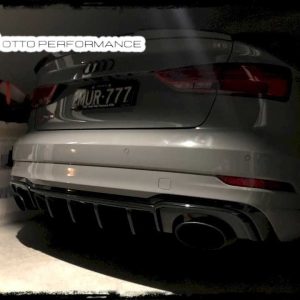 MAXTON DIFUSOR TRASERO EN NEGRO BRILLANTE PARA AUDI RS3 8V.2