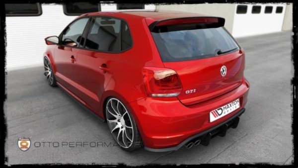 MAXTON DIFUSOR TRASERO NEGRO BRILLANTE PARA POLO GTI 1.8 TSI