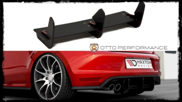 MAXTON DIFUSOR TRASERO NEGRO BRILLANTE PARA POLO GTI 1.8 TSI - Imagen 2