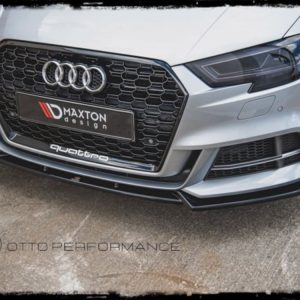 MAXTON LIP DELANTERO V.3 NEGRO BRILLANTE PARA AUDI A3/S3 8V 2017+2020