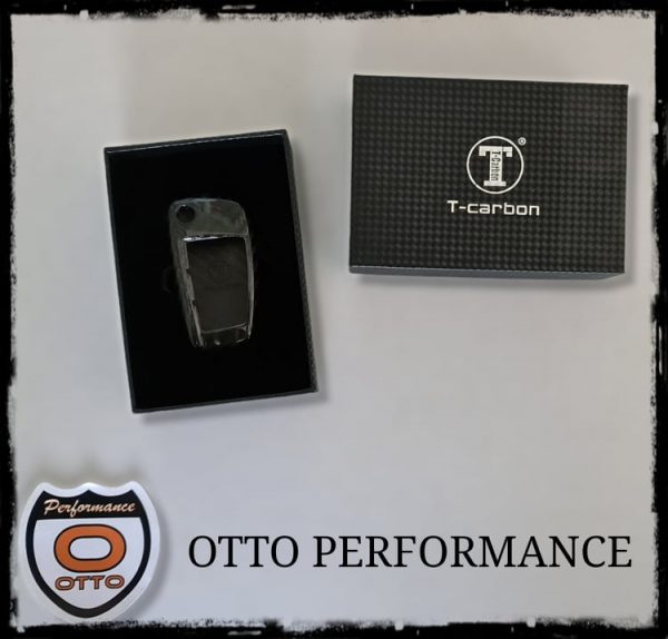 T-CARBON CUBRE LLAVE DE FIBRA DE CARBONO DE 3 BOTONES AUDI