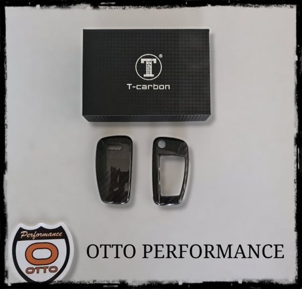 T-CARBON CUBRE LLAVE DE FIBRA DE CARBONO DE 3 BOTONES AUDI - Imagen 2