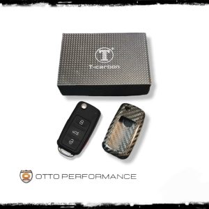 T-CARBON CUBRE LLAVE DE FIBRA DE CARBONO DE 3 BOTONES AUDI,SEAT o VW