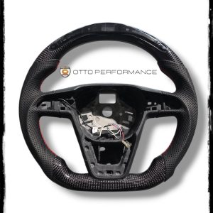 VOLANTE EN FIBRA DE CARBONO CON LED INDICADOR Y DISPLAY DIGITAL CON FUNCIONES