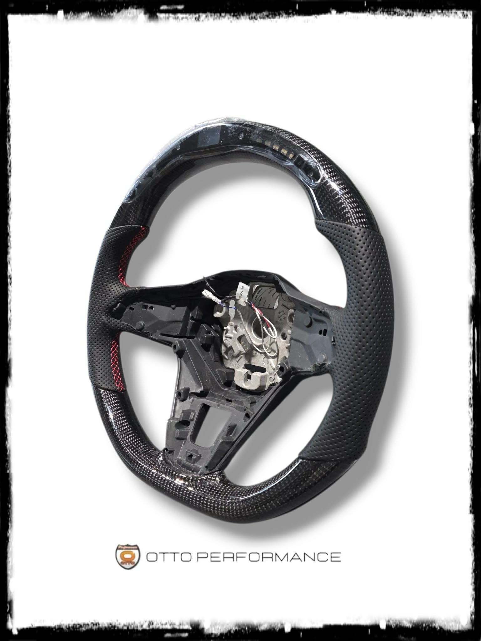 VOLANTE EN FIBRA DE CARBONO CON LED INDICADOR Y DISPLAY DIGITAL CON FUNCIONES - Imagen 2