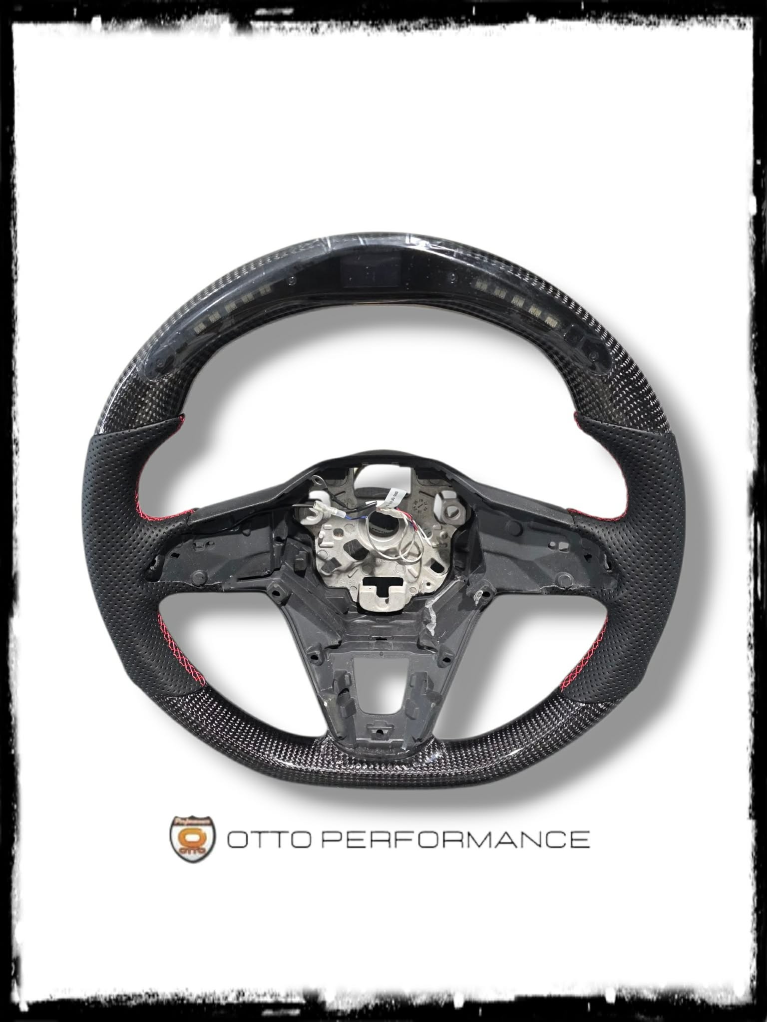 VOLANTE EN FIBRA DE CARBONO CON LED INDICADOR Y DISPLAY DIGITAL CON FUNCIONES - Imagen 4